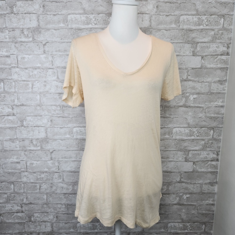 J. Crew Painter T Tshirt Creamy Butter Yellow Cotton Casual Medium